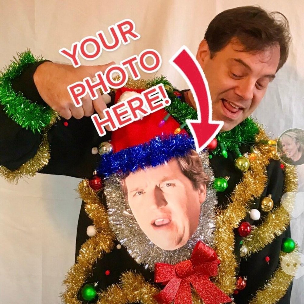 Personalized Custom Photo Ugly Christmas Sweater Lights Your Photo Here